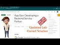App Dev Developing a Backend Service - Python GSP186 Updated Lab