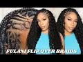 Fulani Flip Over Boho Braids Water Wave Sew In YWigs