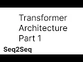 Transformer Architecture Part 1 Seq2Seq