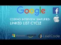 Coding Interview Tutorial 15 Linked List Cycle LeetCode