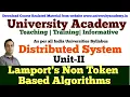DS12 Distributed Mutual Exclusion Non token based algorithms lamport non token based algorithm