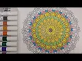 Coloring This Bright Mandala Was So Therapeutic Full Timelapse Art Therapy Coloring