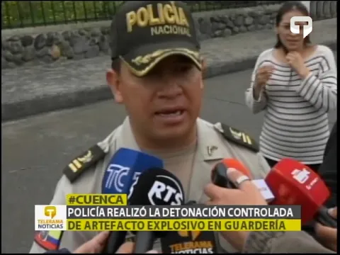 Policía realizó la detonación controlada de artefacto explosivo en guardería