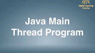 109 Java Main Thread Program Online Training Download app from below link