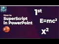 How to Superscript in Powerpoint