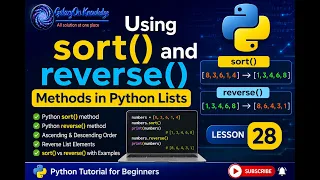 Using sort and reverse Methods in Python Lists Python Tutorial for Beginners Lesson 28