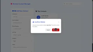 Modern Contact Manager Using HTML CSS and JavaScript with Source Code