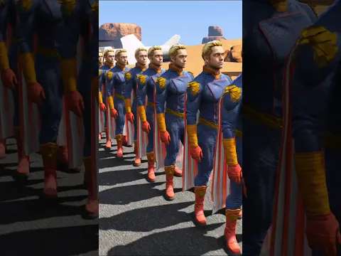 Power Test Challenge! Spider-Man Must Beat 100 Homelanders to Save His Friends #shorts #gta5
