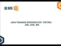 Java Training Session For Testing - JDK JVM JRE QO-BOX