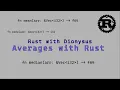 Rust Programming 3 Averages with Rust