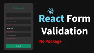 React Form Validation No Library Needed