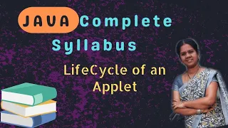 Life cycle of an applet with sample program in java java course in telugu