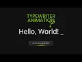 Text typing animation effect using Typewriter Animation in CSS