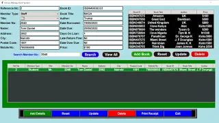 Library Management System with Python Tkinter GUI and sqlite3 Part two