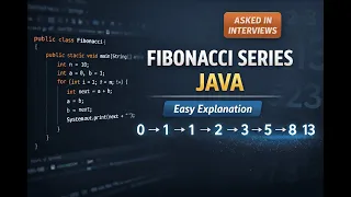 Fibonacci Series Using Java Beginner Friendly Explanation