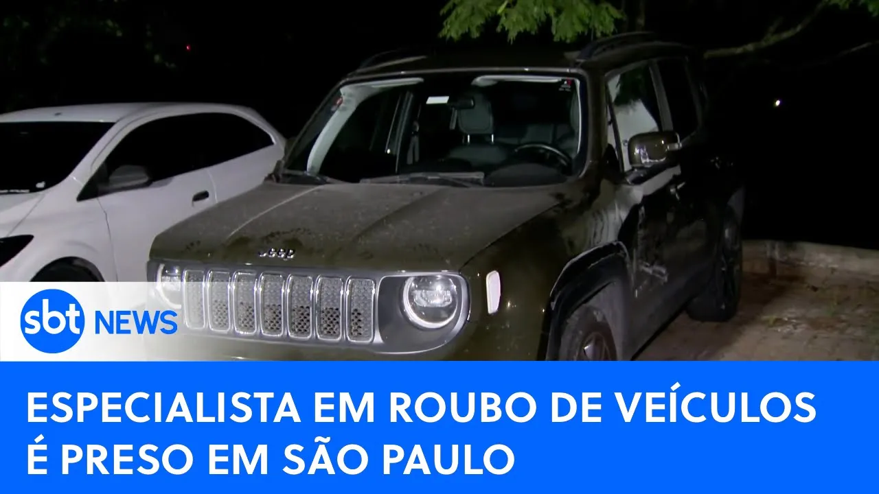 Jovem apontado como "especialista em roubo de veículos" é preso em SP | #SBTNewsnaTV (24/10/23)