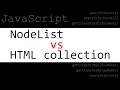 JavaScript NodeList HTML QuerySelector getElementsByTagName
