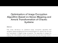Optimization of Image Encryption Algorithm Based on Henon Mapping and Arnold Transformation of Chaot
