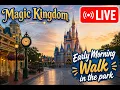 LIVE Magic Kingdom Morning Walk Main Street U S A Before the CrowdsDescription