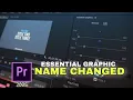 How to find ESSENTIAL GRAPHICS panel in premier pro 2025