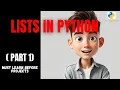 Lists in Python Part-1 Python for Absolute Beginners Zero to Hero Series cs - unlocked