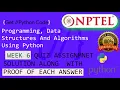 NPTEL Programming Data Structures and Algorithms Using Python Week 6 Quiz answer with proof 100