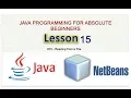Java for the Absolute Beginner Reading from a File
