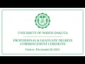 Professional Graduate Degrees Ceremony - Winter Commencement 2024