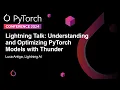 Lightning Talk Understanding and Optimizing PyTorch Models with Thunder - Luca Antiga Lightning AI