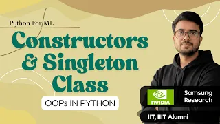 1 10 12 Private Constructor Singleton Class OOPs in Python Hindi