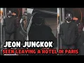 Jungkook BTS Leaves His Hotel in All-Black Look, Sending the City Into Chaos