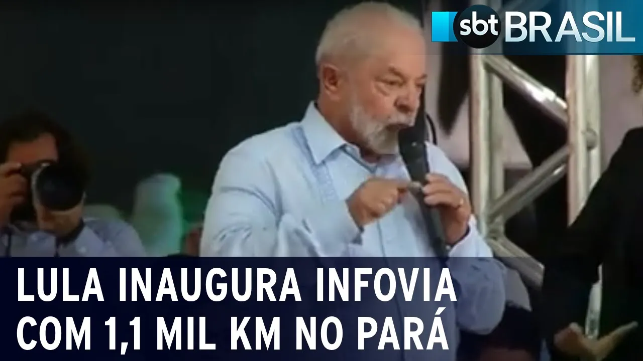 Lula inaugura infovia com 1,1 mil km no Pará | SBT Brasil (07/08/23)