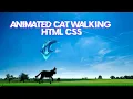 Animated cat walking only HTML and CSS