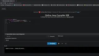 Online Java Compiler Hello World and simple application tutorial