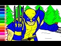 How to color wolverine X-men coloring pages