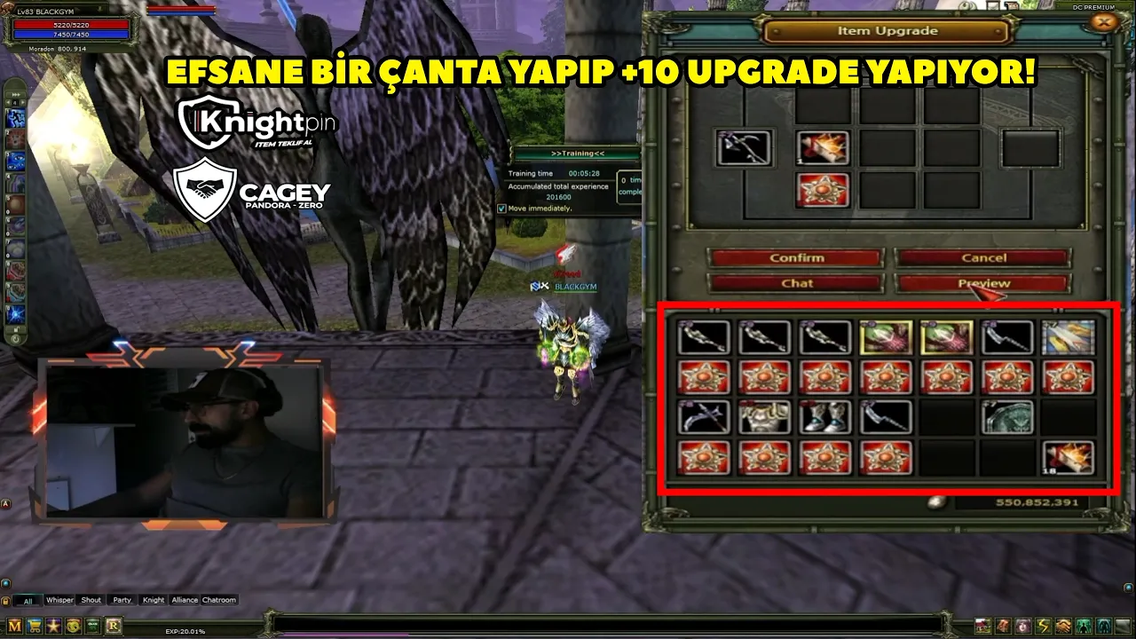 İzt39 - (Agartha) Serverinde Topladığı Çantaya +10 Upgrade Yapıyor ! Knight Online
