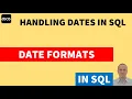 SQL date formats date format mask in SQL