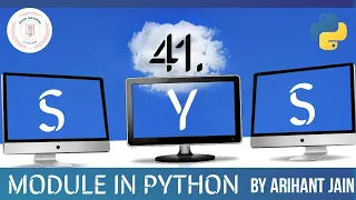 41 sys module in Python Python Tutorial By Arihant Jain Study Material