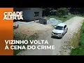 Lagu Imagens mostram vizinho suspeito de matar pai e filho voltando à casa da família depois do crime