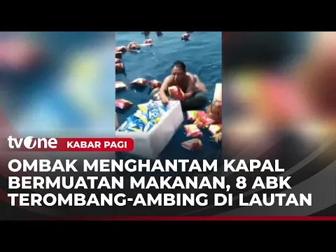 Kapal Pengangkut Sembako Dihantam Ombak, ABK dan Muatan Terombang-ambing di Lautan