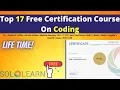 Top 17 Free Certification Courses On Coding Offered By SoloLearn