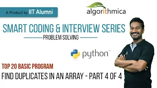 Find Duplicates in an Array Python - Part 4 of 4 Smart Coding Interview Series Algorithmica