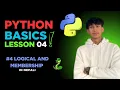 Logical and Membership Operators in Python Lesson 04 Explained in Nepali ManjilDadaa