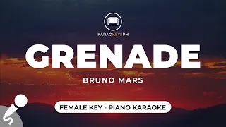 Download Grenade - Bruno Mars (Female Key - Piano Karaoke) MP3