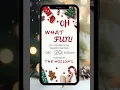 Digital Oh What Fun Christmas Party Invitation Template Family Holiday Invite Fun Christmas Evite