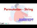 Permutation JavaScript Tutorial LetCode