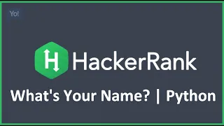 What s Your Name HackerRank Solution in Python