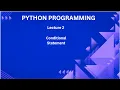 Python Lecture 02 Python Programming Course