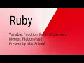 Learn Ruby - Variable Function and Return Statement
