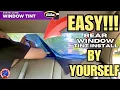SUPER EASY CURVED REAR Window Tint Installation NO STRUGGLE Gila Static Cling Install Tutorial